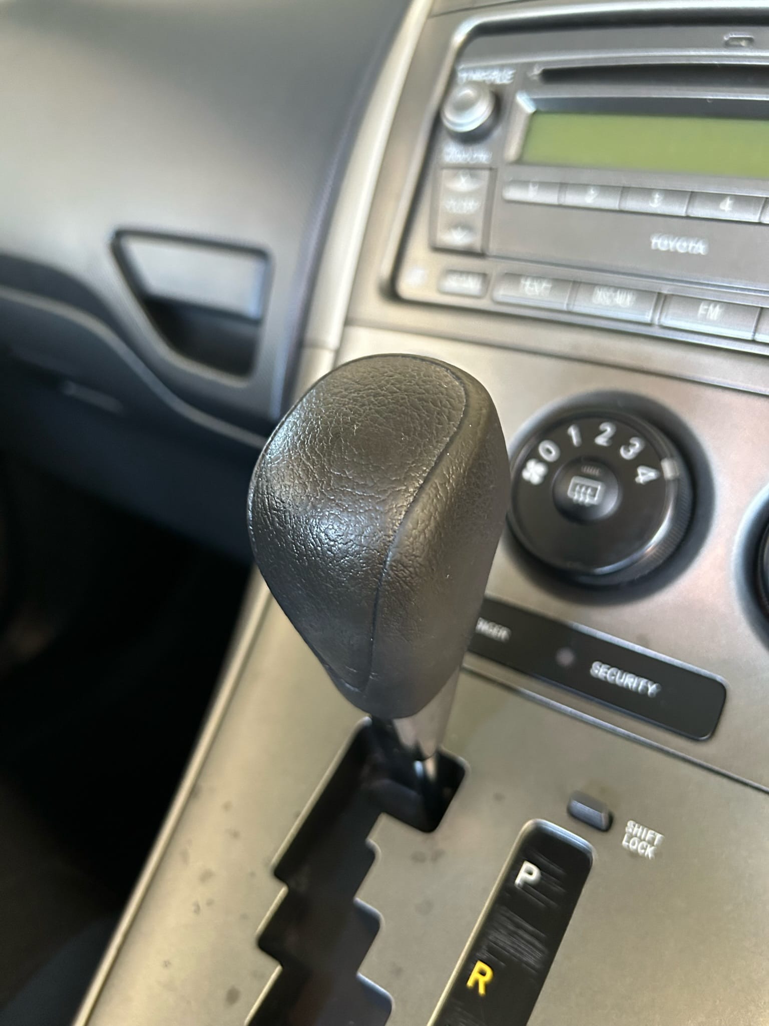 Freshly cleaned centre console and gear selector after an interior detail by JRC Detailing
